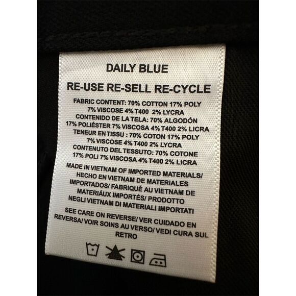 Daily Blue by Adriano Goldschmied  Black Straight Leg Jeans Size 31 NWT - Picture 9 of 16